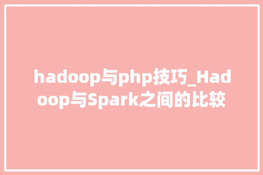 hadoop与php技巧_Hadoop与Spark之间的比较