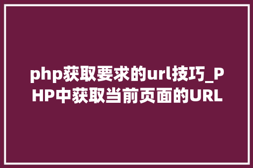 php获取要求的url技巧_PHP中获取当前页面的URL地址的方法