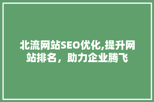 北流网站SEO优化,提升网站排名，助力企业腾飞