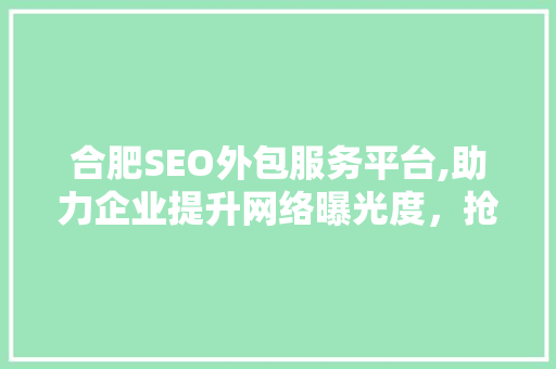 合肥SEO外包服务平台,助力企业提升网络曝光度，抢占市场先机
