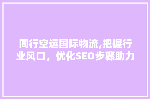 同行空运国际物流,把握行业风口，优化SEO步骤助力企业发展