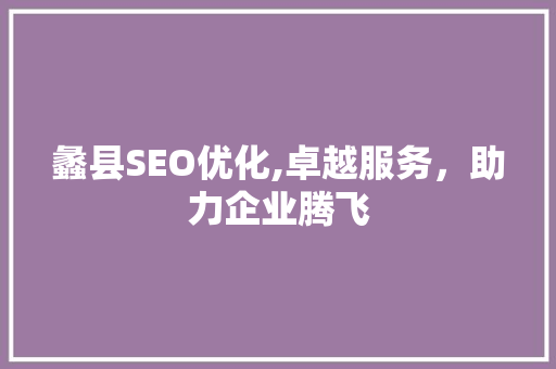 蠡县SEO优化,卓越服务，助力企业腾飞