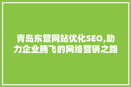 青岛东营网站优化SEO,助力企业腾飞的网络营销之路