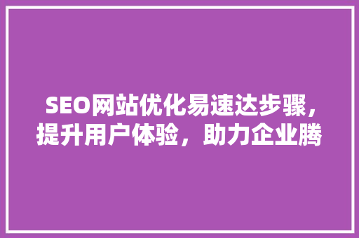 SEO网站优化易速达步骤，提升用户体验，助力企业腾飞