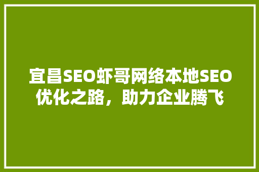 宜昌SEO虾哥网络本地SEO优化之路，助力企业腾飞