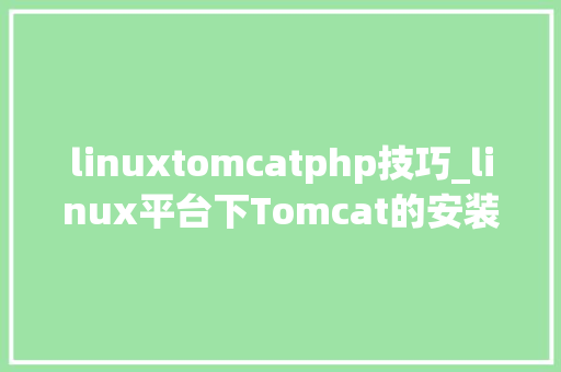 linuxtomcatphp技巧_linux平台下Tomcat的安装与优化