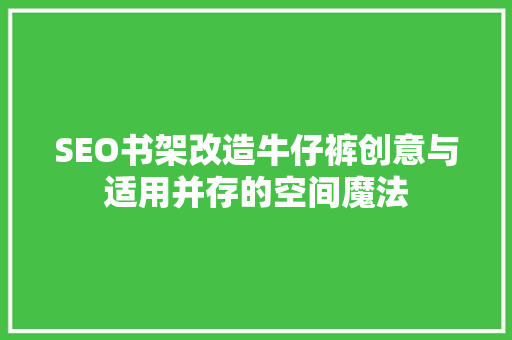 SEO书架改造牛仔裤创意与适用并存的空间魔法
