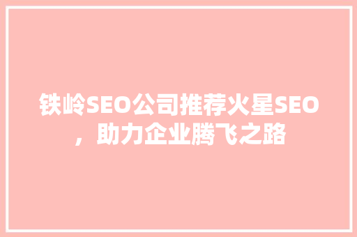 铁岭SEO公司推荐火星SEO，助力企业腾飞之路