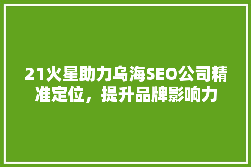 21火星助力乌海SEO公司精准定位，提升品牌影响力