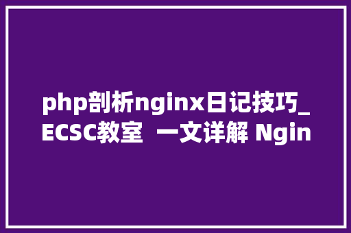 php剖析nginx日记技巧_ECSC教室  一文详解 Nginx 日志分析