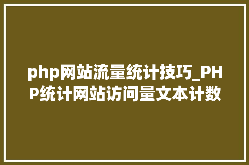 php网站流量统计技巧_PHP统计网站访问量文本计数器的实现方法图文视频