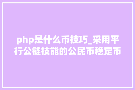 php是什么币技巧_采用平行公链技能的公民币稳定币CNYY官网正式上线啦