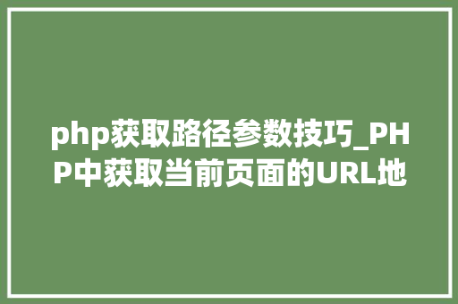 php获取路径参数技巧_PHP中获取当前页面的URL地址的方法