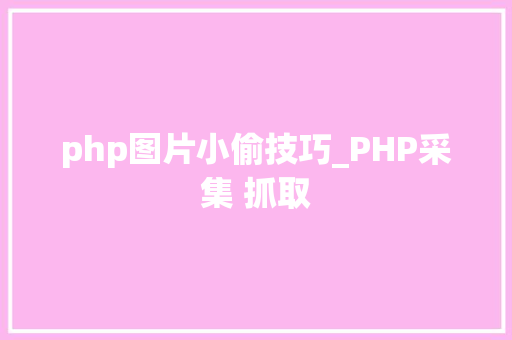 php图片小偷技巧_PHP采集 抓取 php图片小偷技巧_PHP采集 抓取 网站建设