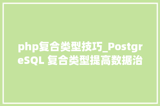 php复合类型技巧_PostgreSQL 复合类型提高数据治理效率