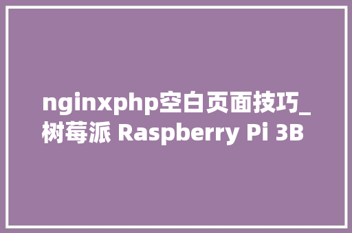 nginxphp空白页面技巧_树莓派 Raspberry Pi 3B 支配做事器Nginx php Mysql