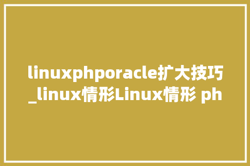 linuxphporacle扩大技巧_linux情形Linux情形 php连接oracle11g数据库