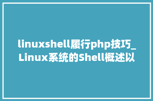 linuxshell履行php技巧_Linux系统的Shell概述以及若何实行Bash脚本