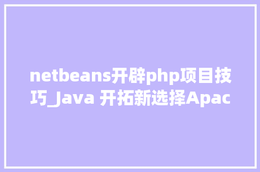 netbeans开辟php项目技巧_Java 开拓新选择Apache NetBeans IDE 90 正式宣告