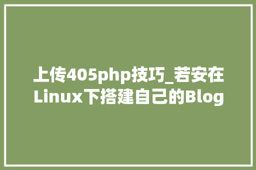 上传405php技巧_若安在Linux下搭建自己的Blog