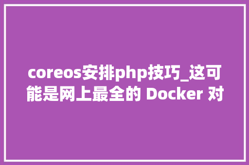 coreos安排php技巧_这可能是网上最全的 Docker 对象集合