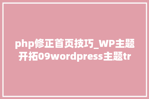 php修正首页技巧_WP主题开拓09wordpress主题trans首页左侧主体的修改