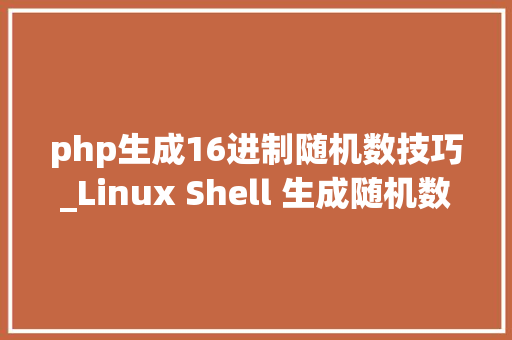 php生成16进制随机数技巧_Linux Shell 生成随机数和随机字符串