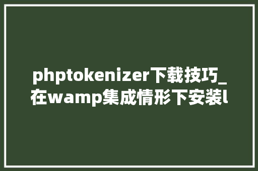 phptokenizer下载技巧_在wamp集成情形下安装laravel52框架