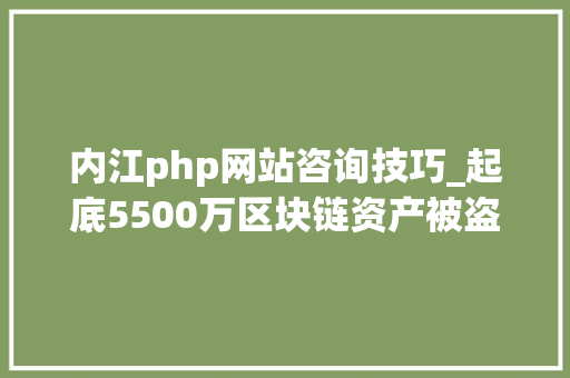 内江php网站咨询技巧_起底5500万区块链资产被盗案嫌疑人自学编程曾月入数万炒币亏百万变黑客行窃