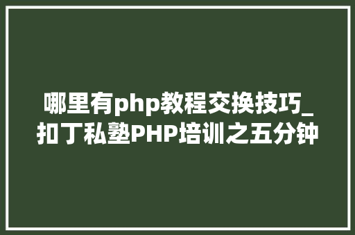 哪里有php教程交换技巧_扣丁私塾PHP培训之五分钟教你编写一个实时弹幕网站