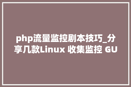 php流量监控剧本技巧_分享几款Linux 收集监控 GUI 对象