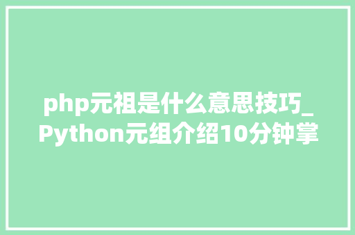 php元祖是什么意思技巧_Python元组介绍10分钟掌握元组用法