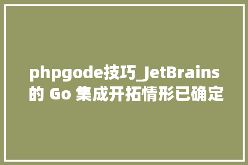 phpgode技巧_JetBrains 的 Go 集成开拓情形已确定最终名称GoLand