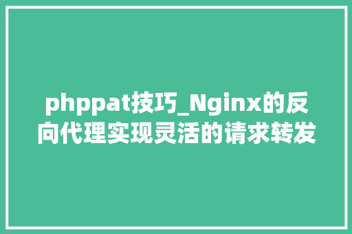 phppat技巧_Nginx的反向代理实现灵活的请求转发和内容缓存