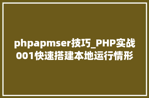 phpapmser技巧_PHP实战001快速搭建本地运行情形绿色免安装