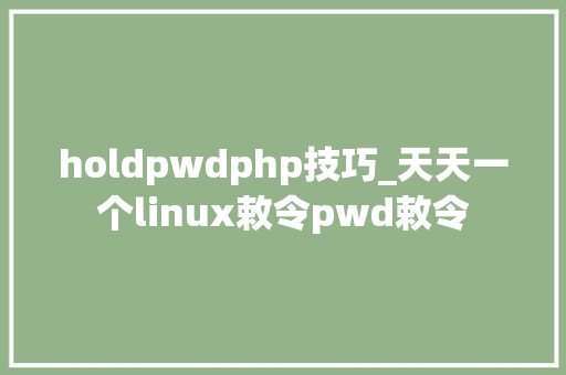 holdpwdphp技巧_天天一个linux敕令pwd敕令
