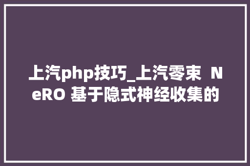 上汽php技巧_上汽零束  NeRO 基于隐式神经收集的门路重建
