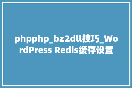 phpphp_bz2dll技巧_WordPress Redis缓存设置