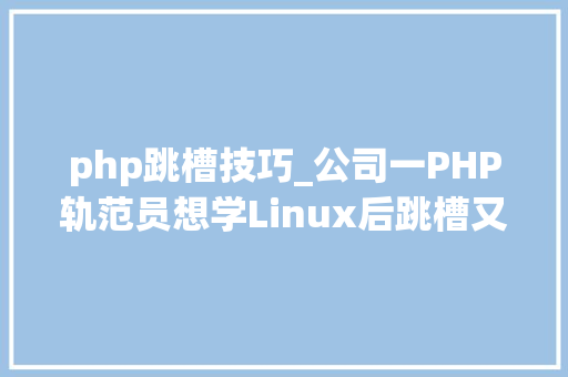 php跳槽技巧_公司一PHP轨范员想学Linux后跳槽又不知学到什么程度