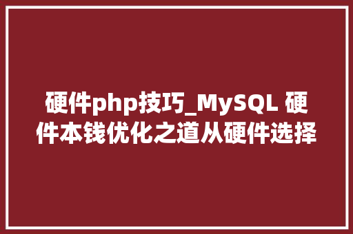 硬件php技巧_MySQL 硬件本钱优化之道从硬件选择到设备策略