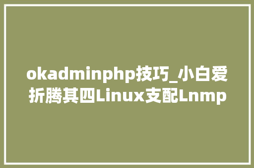 okadminphp技巧_小白爱折腾其四Linux支配LnmpPHPMyadmin情形