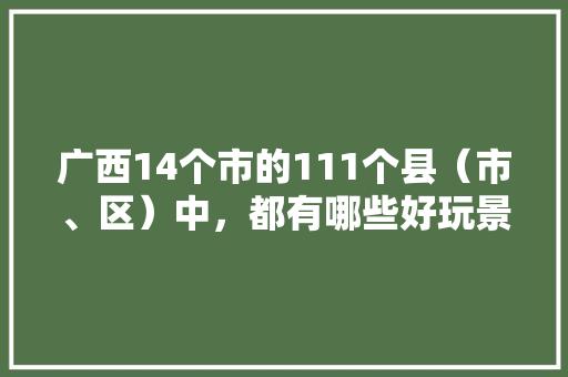 广西14个市的111个县（市、区）中，都有哪些好玩景点「茶山专业网站快速排名」
