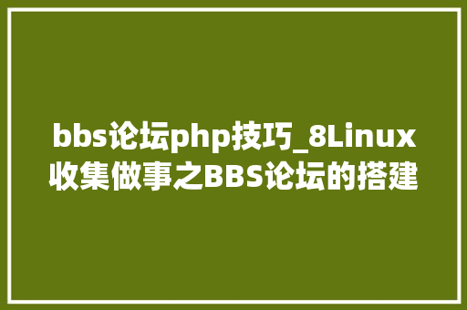 bbs论坛php技巧_8Linux收集做事之BBS论坛的搭建