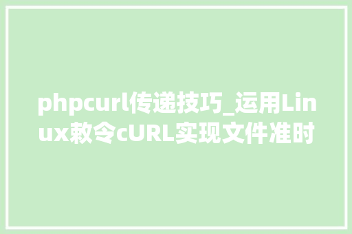 phpcurl传递技巧_运用Linux敕令cURL实现文件准时上传到ftp做事器的小轨范实用