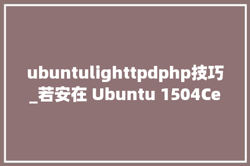 ubuntulighttpdphp技巧_若安在 Ubuntu 1504CentOS 7 中安装 Lighttpd Web 做事器