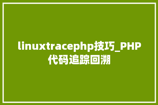 linuxtracephp技巧_PHP代码追踪回溯