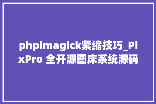 phpimagick紧缩技巧_PixPro 全开源图床系统源码异常强大的压缩率