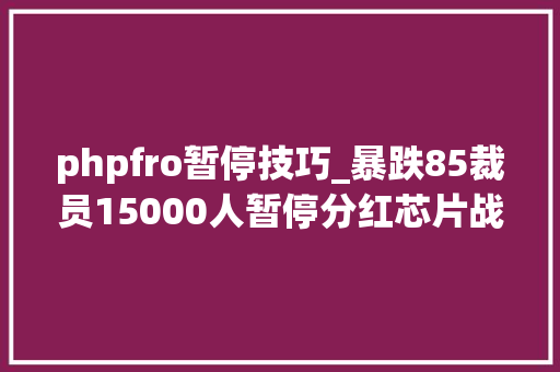 phpfro暂停技巧_暴跌85裁员15000人暂停分红芯片战越打越难堪。