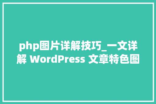 php图片详解技巧_一文详解 WordPress 文章特色图片缩略图功能