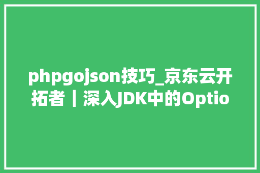 phpgojson技巧_京东云开拓者｜深入JDK中的Optional